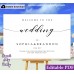 Modern Calligraphy welcome sign template,wedding welcome sign, (47)